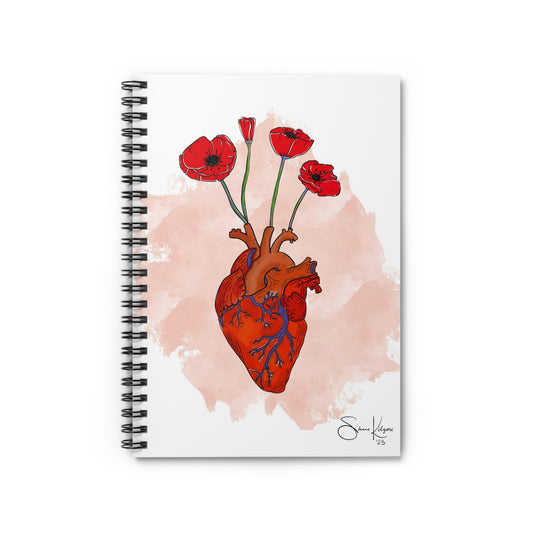 A Heart in Bloom Spiral Notebook - Ruled Line