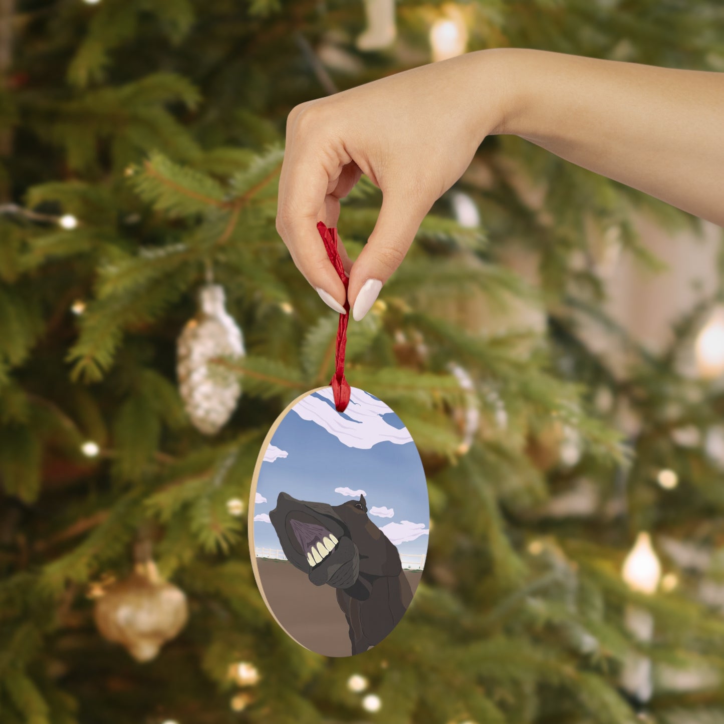 Smile for Cookies on Wooden Ornament