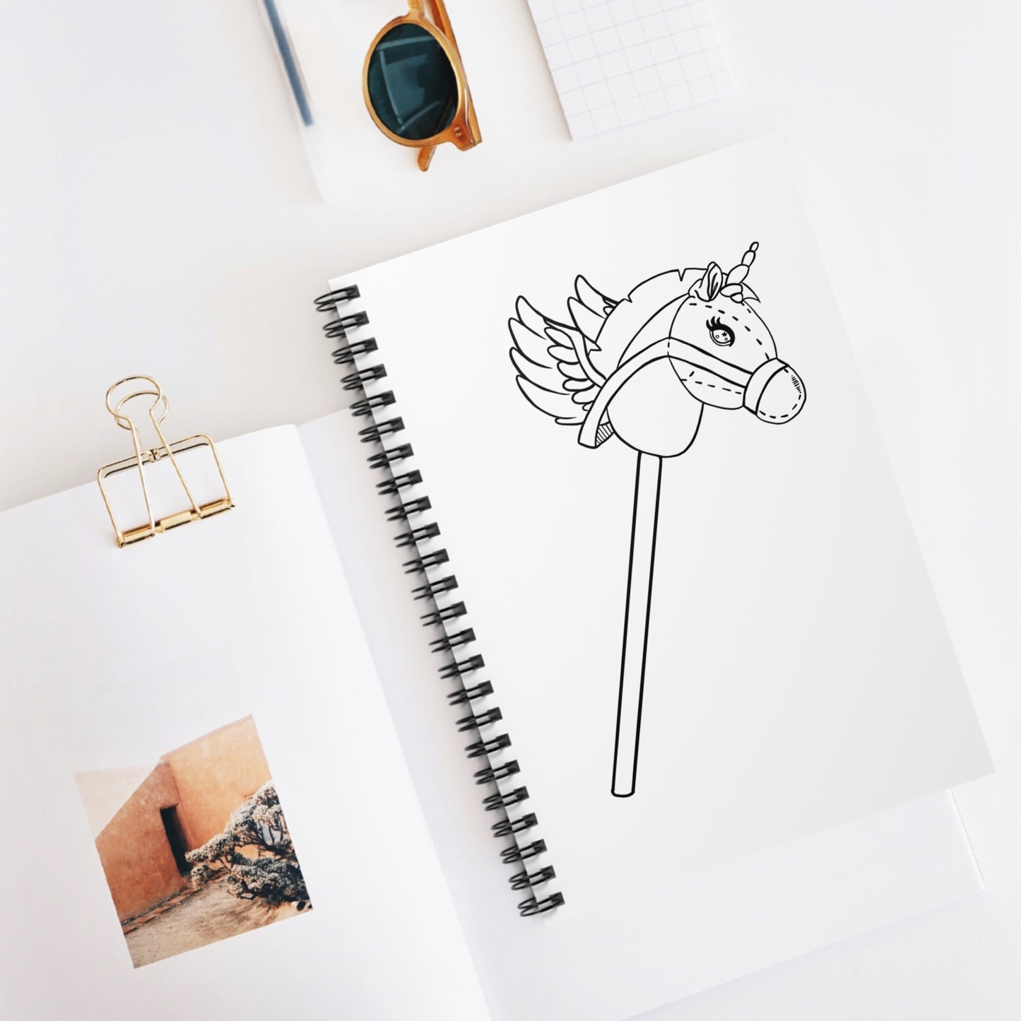 Stick Pegasus Spiral Notebook - Ruled Line