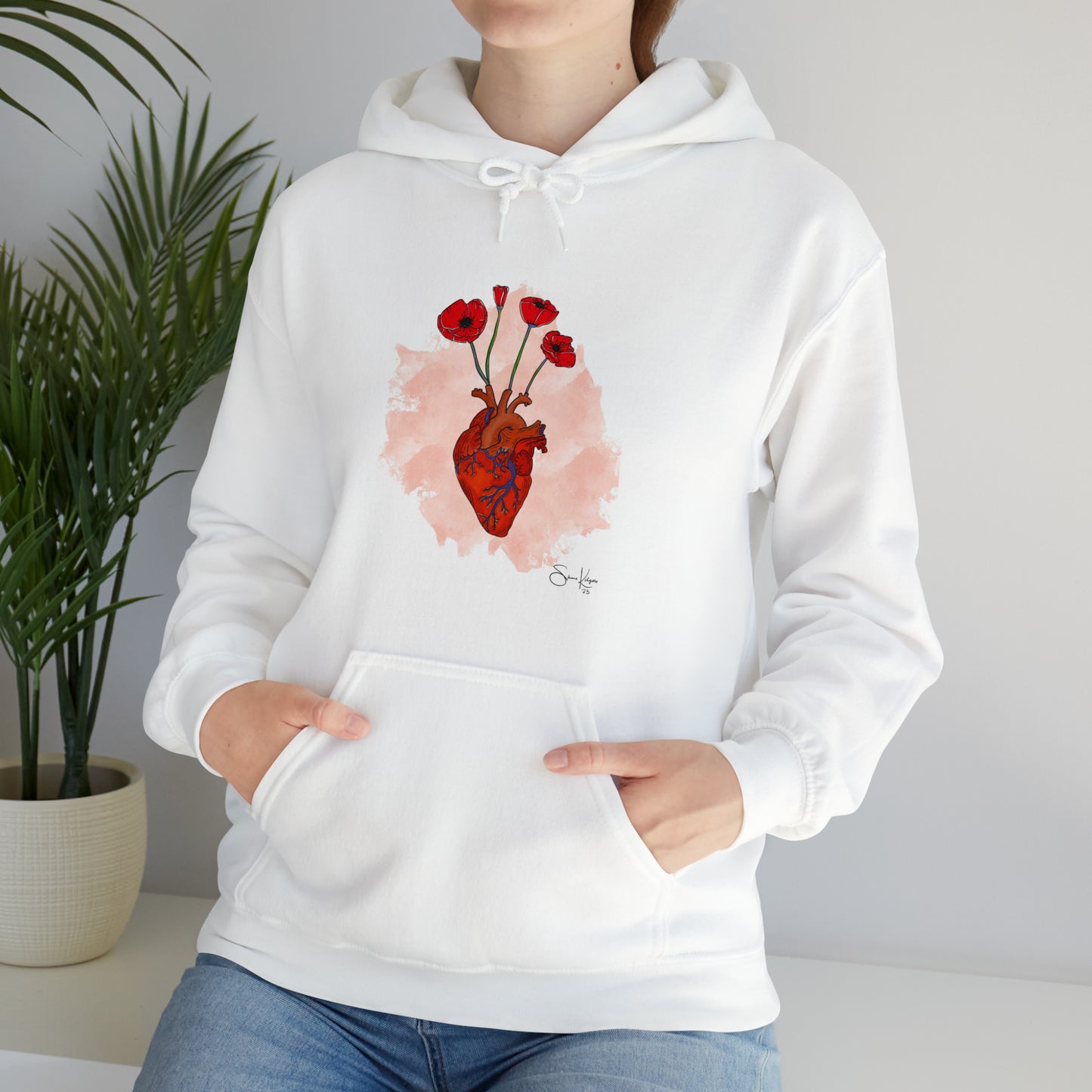 A Heart in Bloom Unisex Heavy Blend™ Hooded Sweatshirt