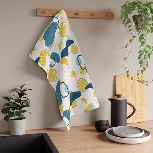 Lemon Teal Kitchen Towel