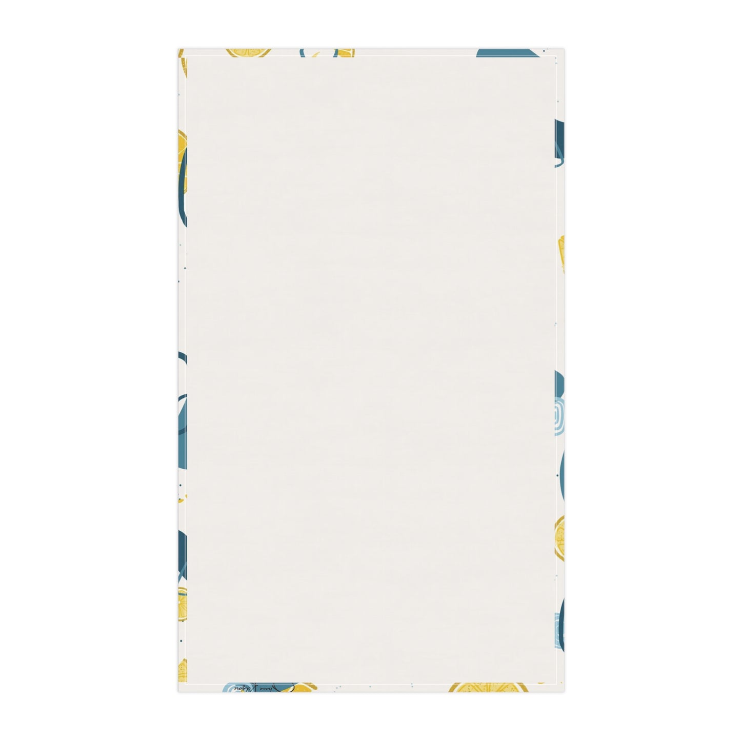 Lemon Teal Kitchen Towel