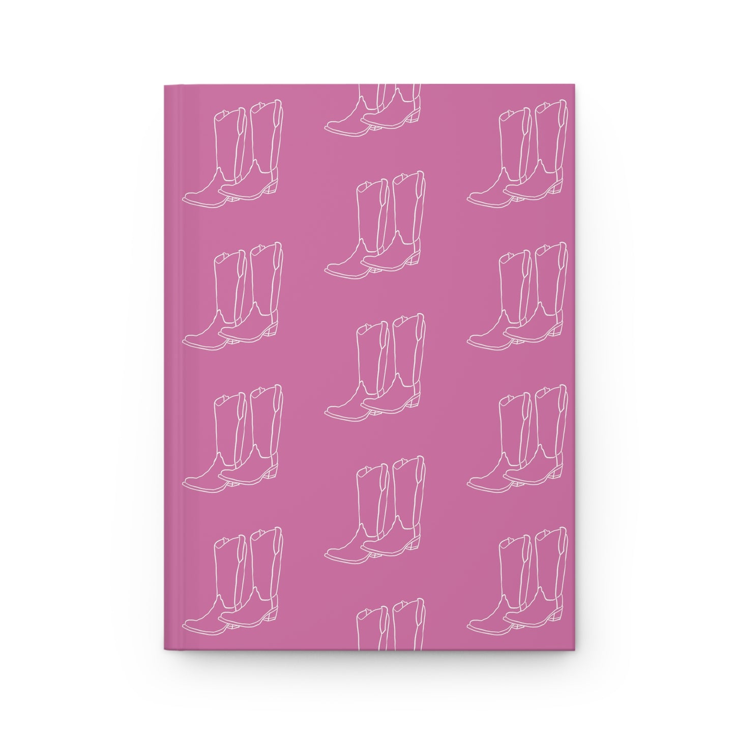 Pink and White Boots Hardcover Journal