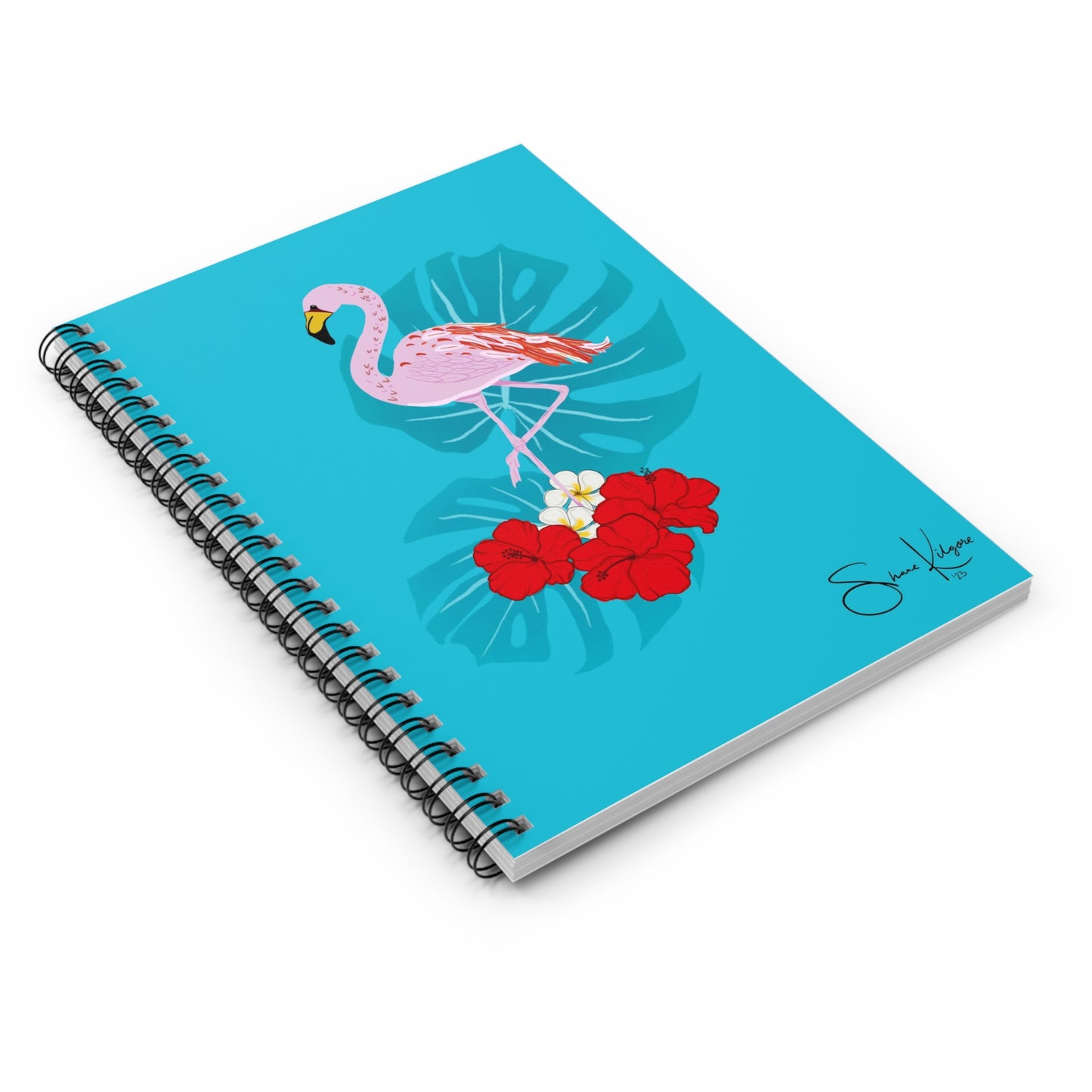 Tropical Flamingo Spiral Notebook - Ruled Line