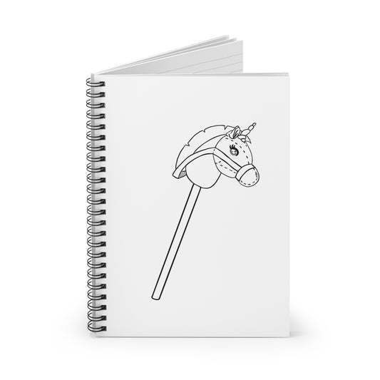 Stick Unicorn Spiral Notebook - Ruled Line