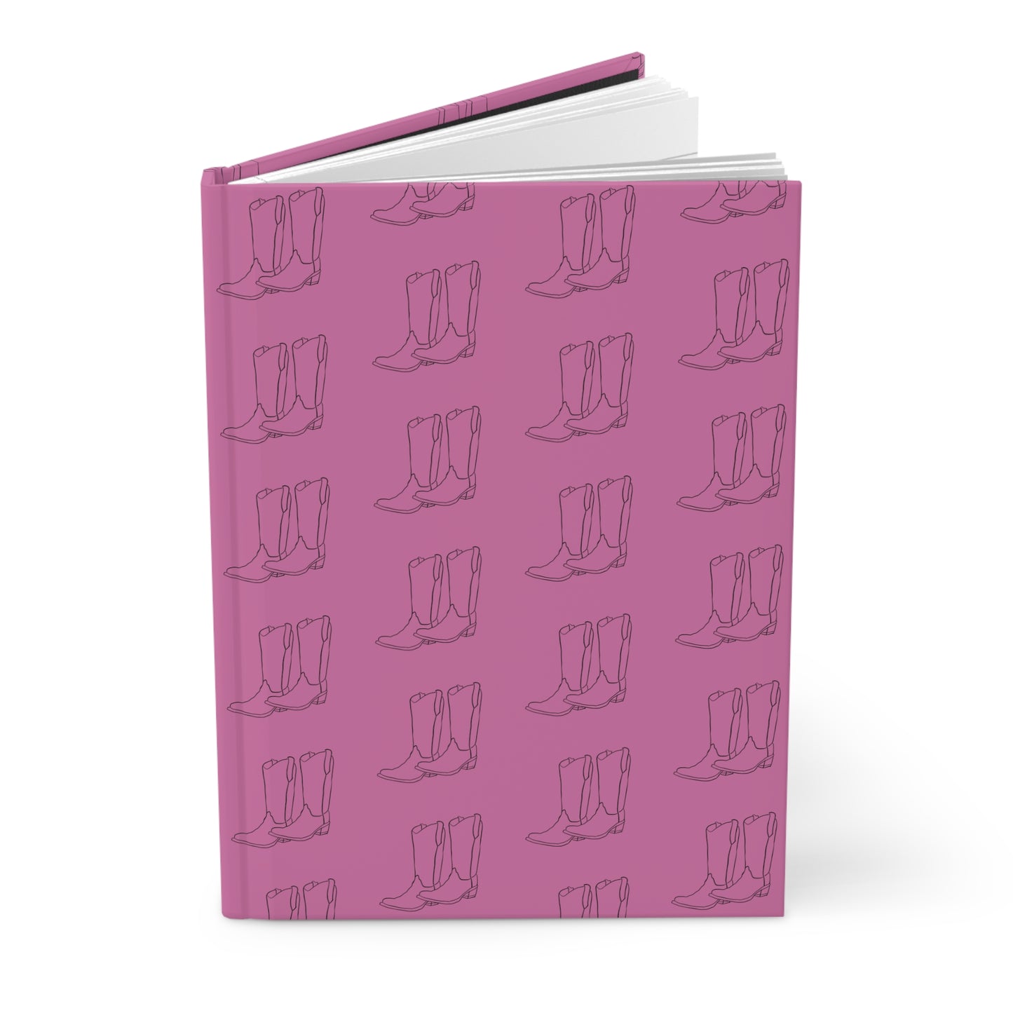 Pink and Black Boots Hardcover Journal