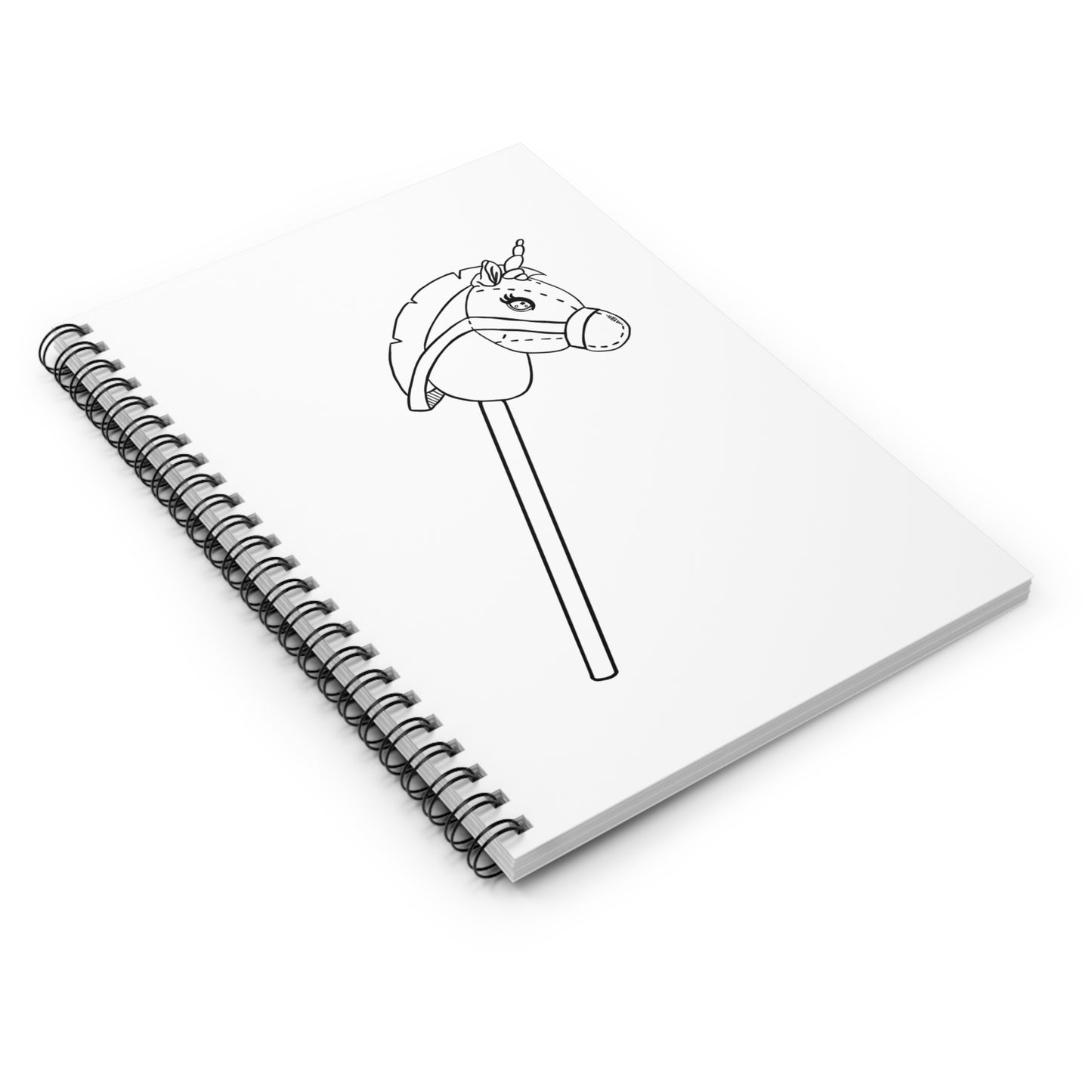 Stick Unicorn Spiral Notebook - Ruled Line