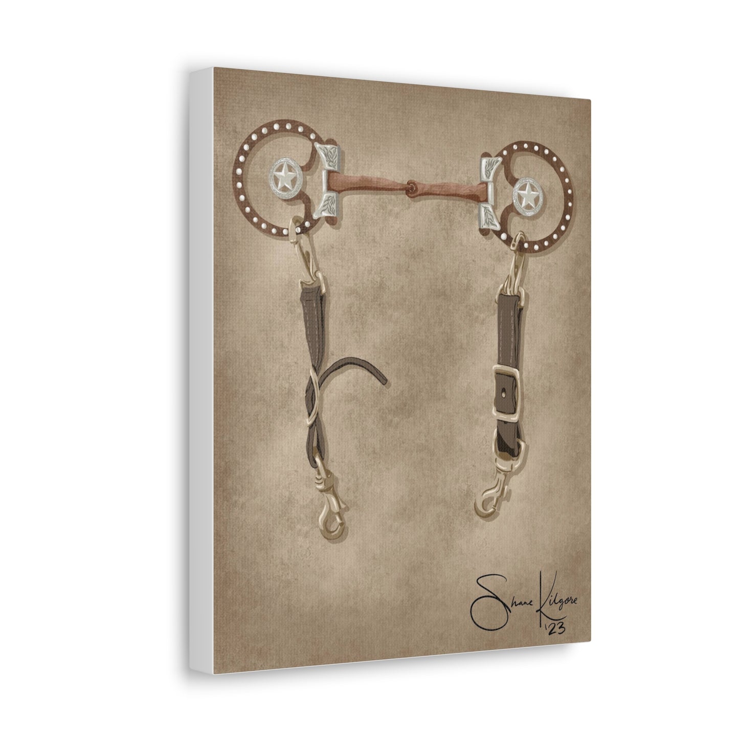 Vintage Snaffle Bit on Canvas