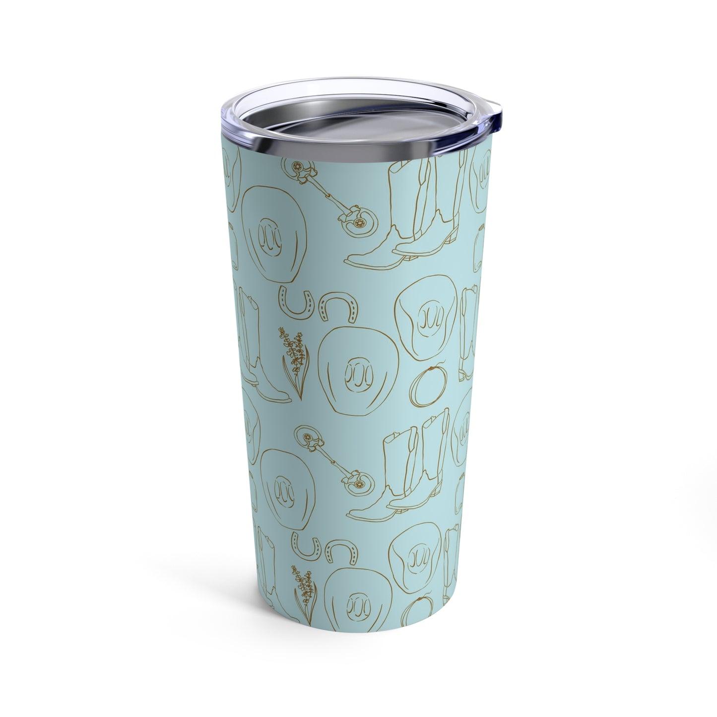 Country Western Robin’s Egg Tumbler 20oz