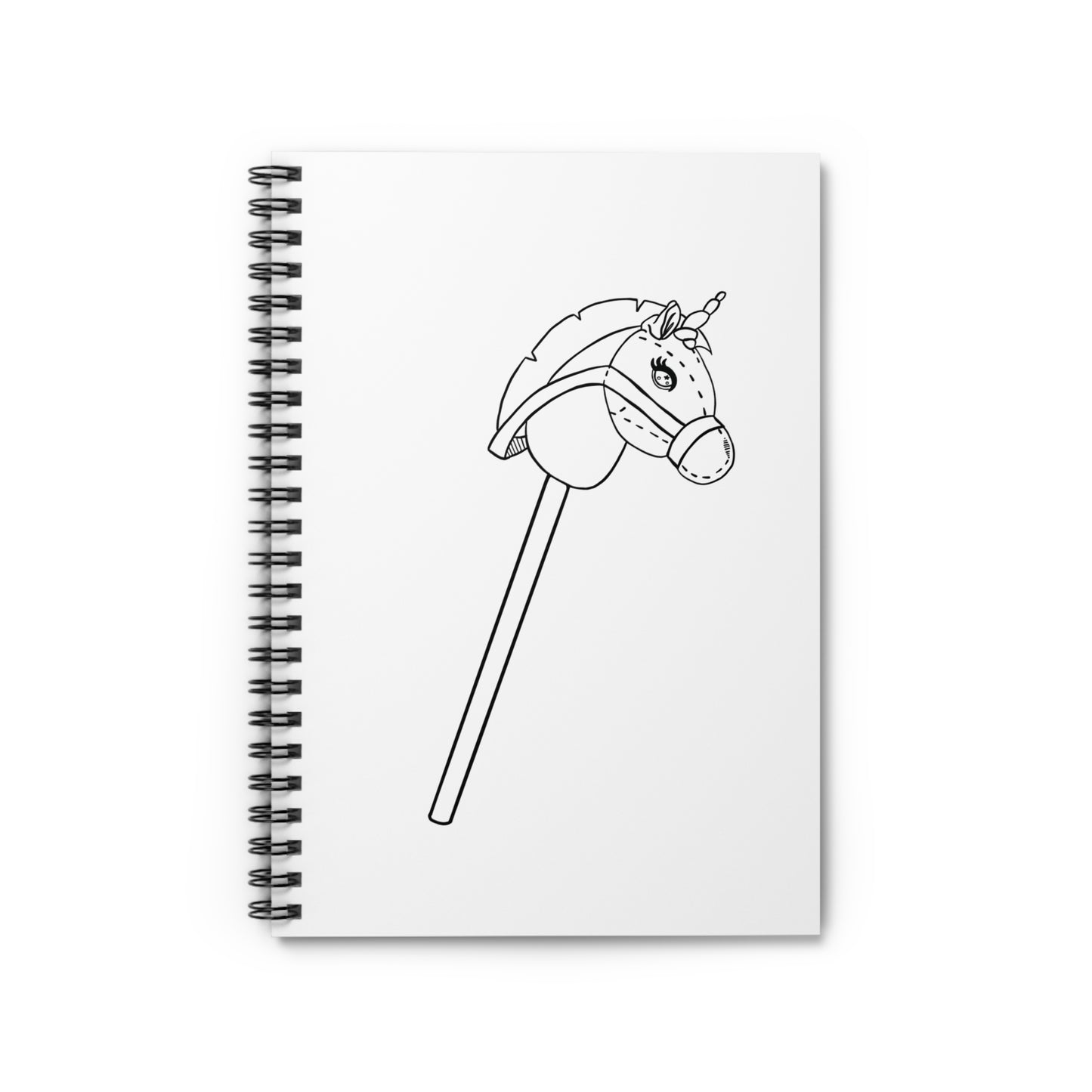 Stick Unicorn Spiral Notebook - Ruled Line