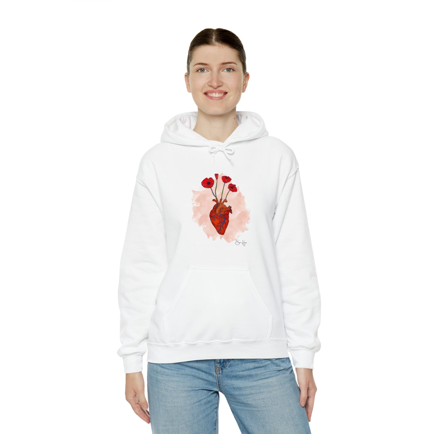 A Heart in Bloom Unisex Heavy Blend™ Hooded Sweatshirt