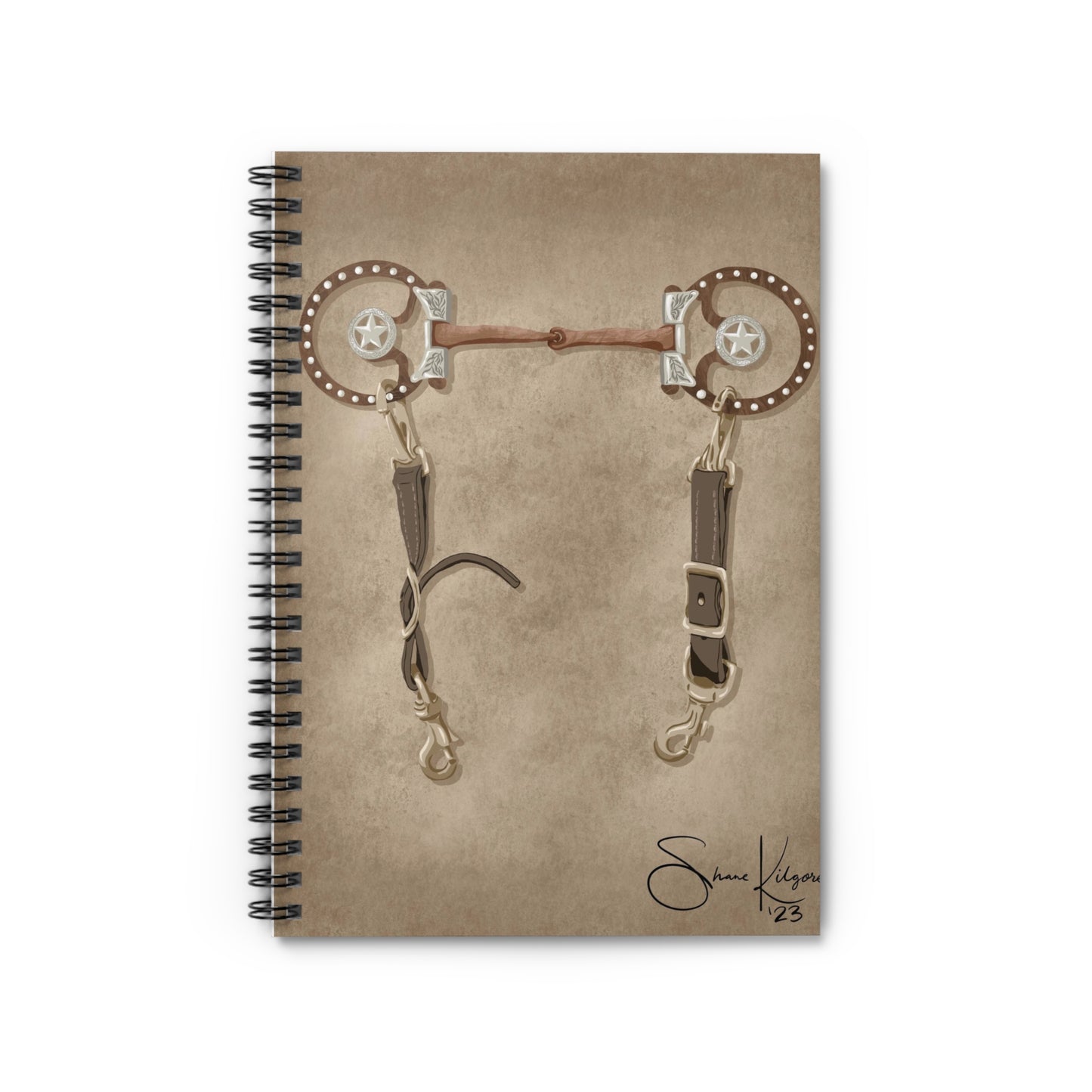 Vintage Snaffle Bit Spiral Notebook - Ruled Line