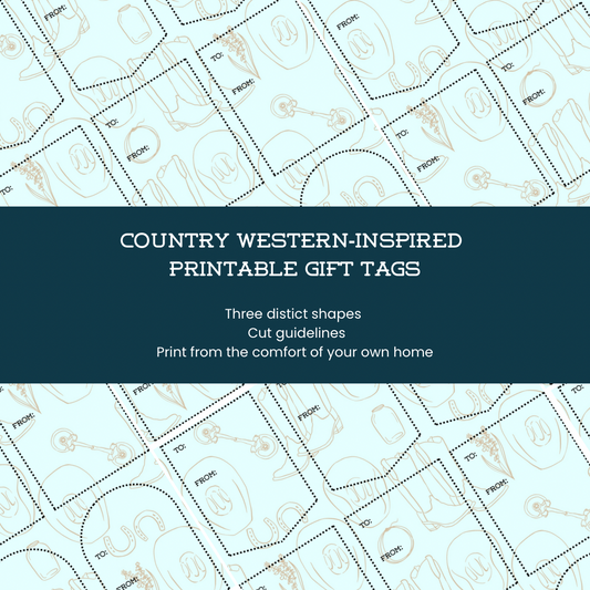 Printable Gift Tags - Country Western