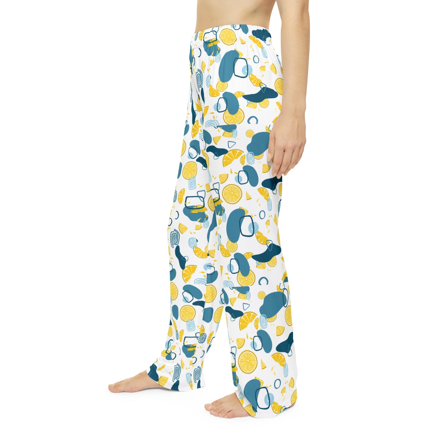 Lemon Teal Women's Pajama Pants (AOP)