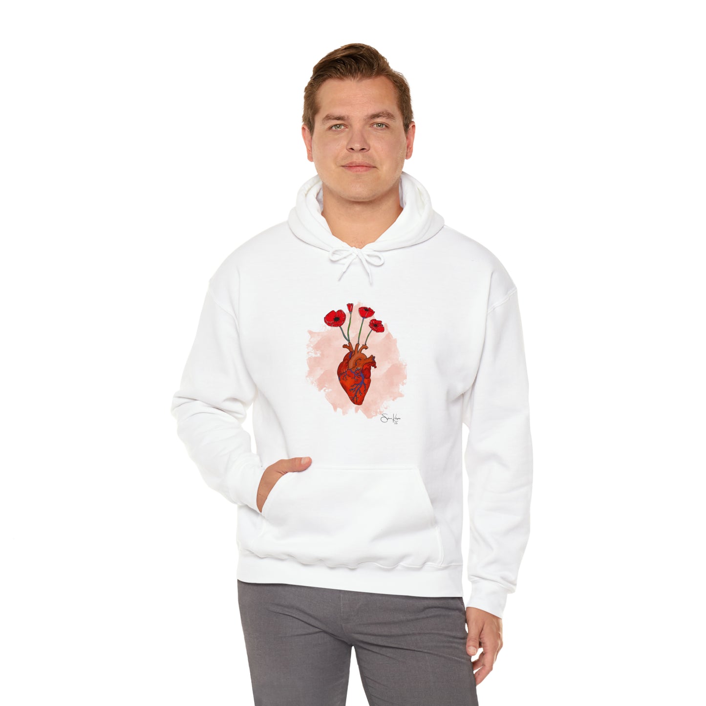 A Heart in Bloom Unisex Heavy Blend™ Hooded Sweatshirt