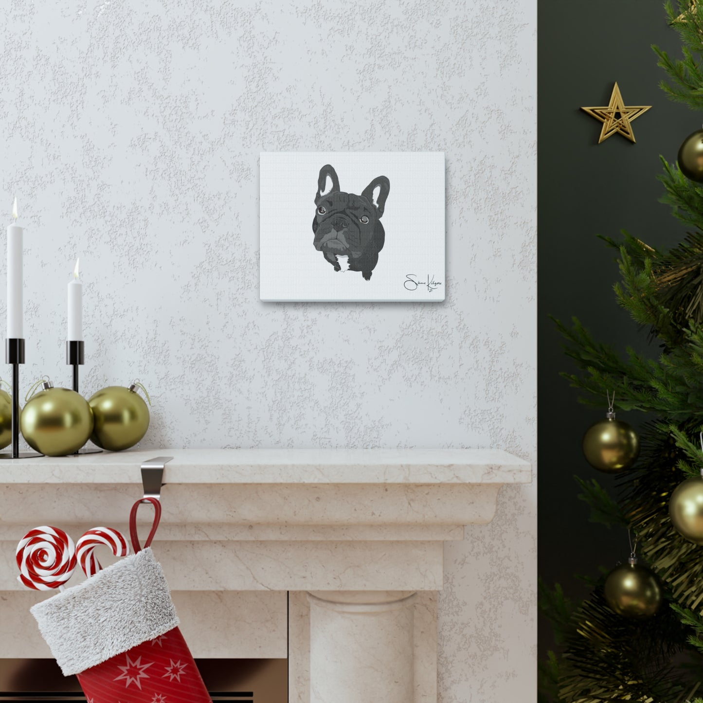 French Bulldog on Canvas