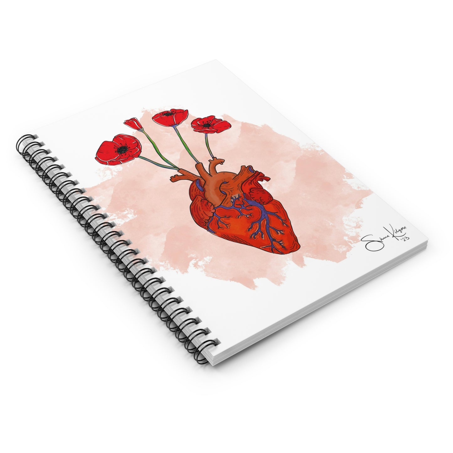 A Heart in Bloom Spiral Notebook - Ruled Line