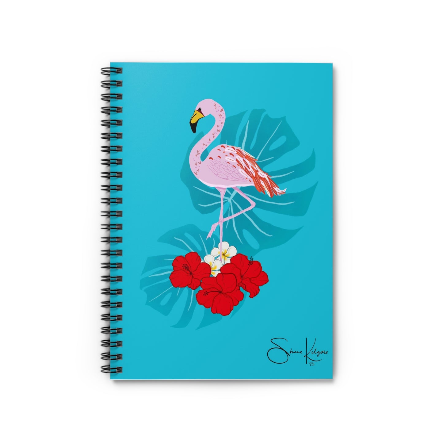 Tropical Flamingo Spiral Notebook - Ruled Line