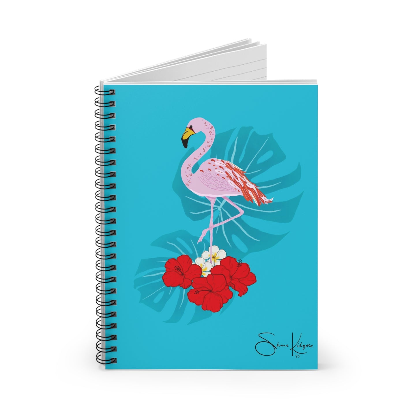 Tropical Flamingo Spiral Notebook - Ruled Line