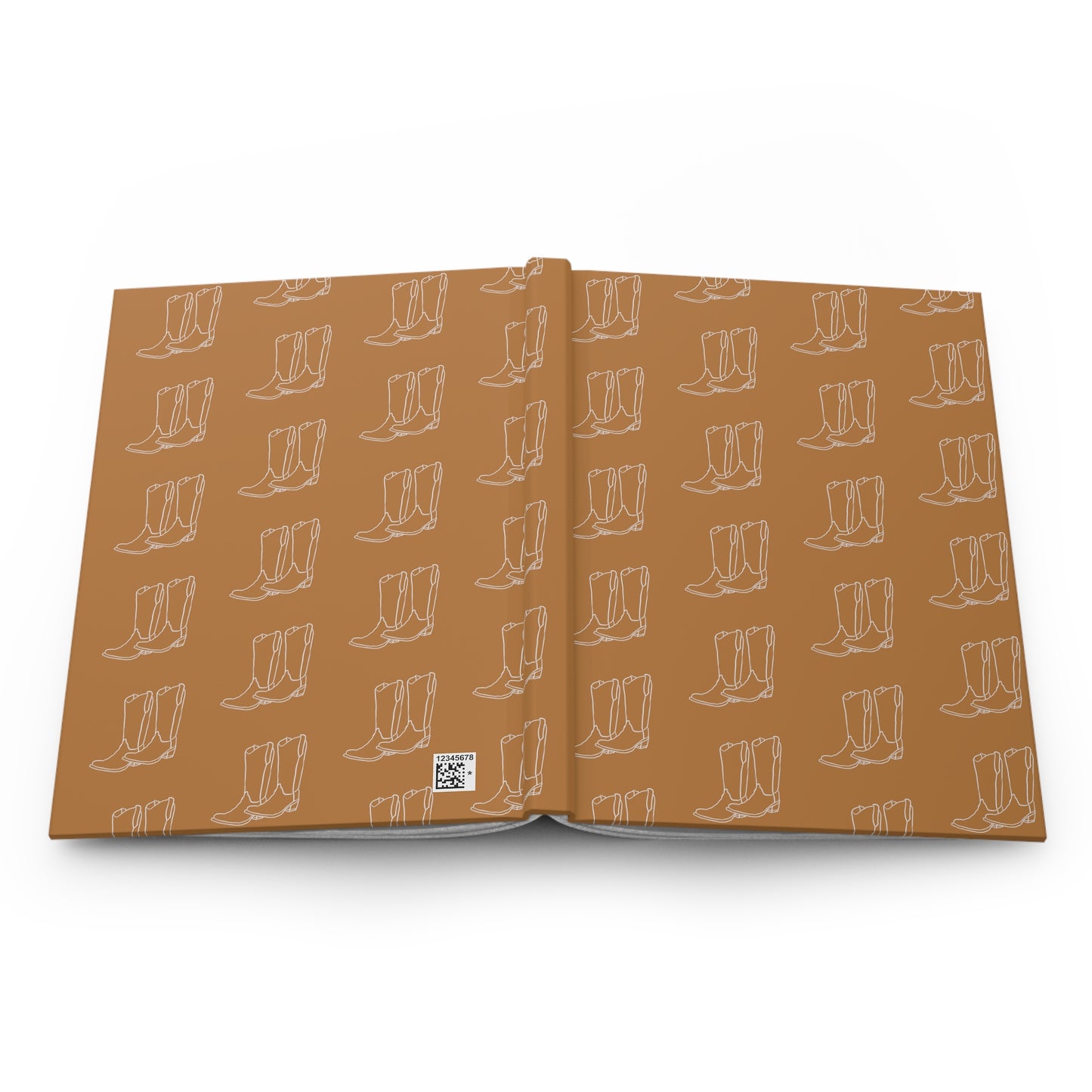 Brown and White Boots Hardcover Journal