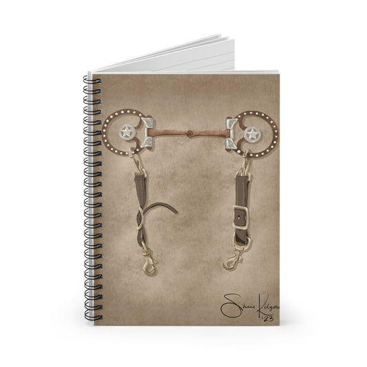 Vintage Snaffle Bit Spiral Notebook - Ruled Line