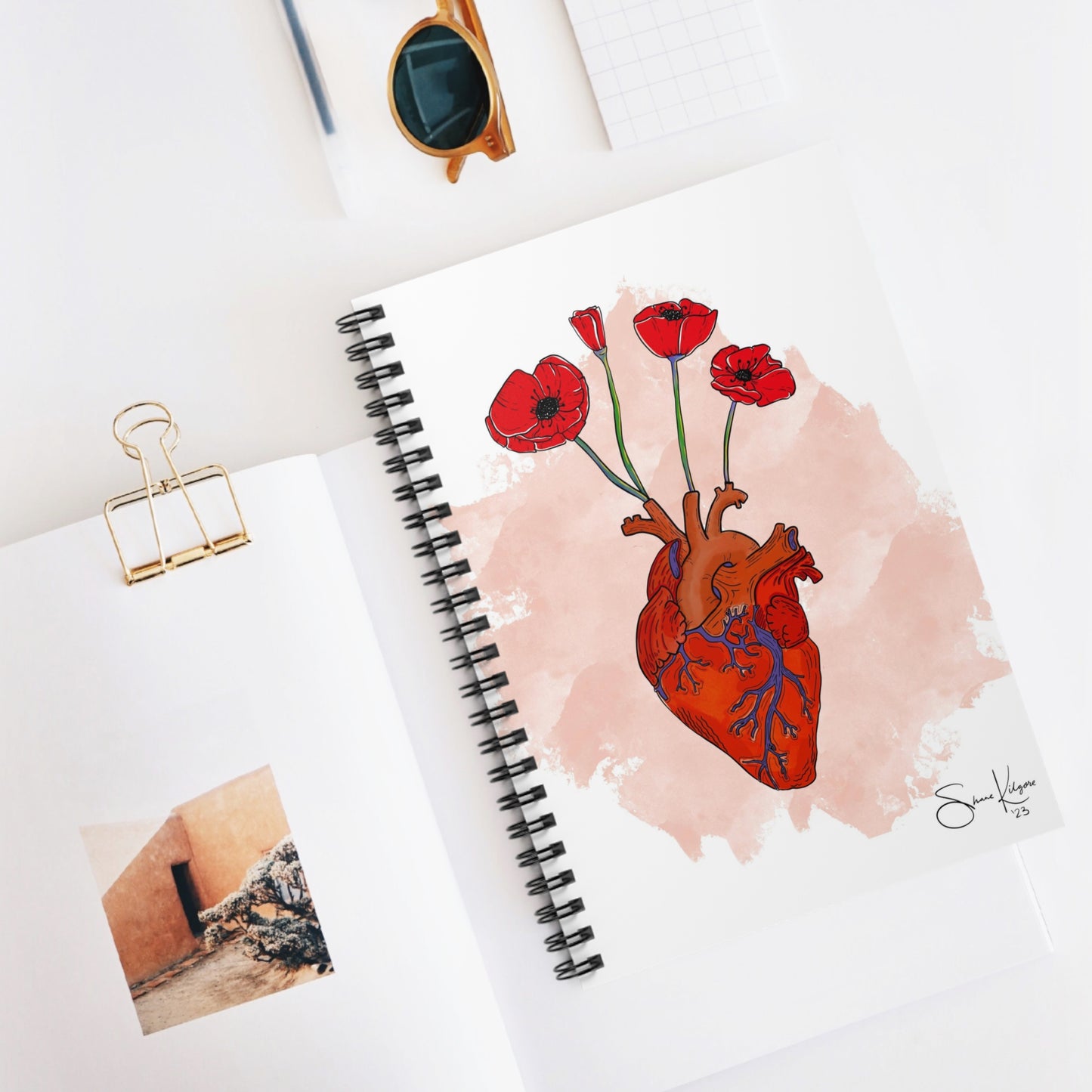 A Heart in Bloom Spiral Notebook - Ruled Line