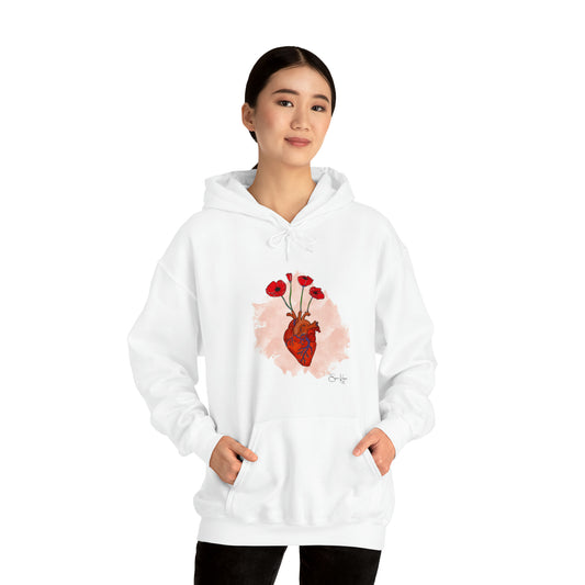 A Heart in Bloom Unisex Heavy Blend™ Hooded Sweatshirt