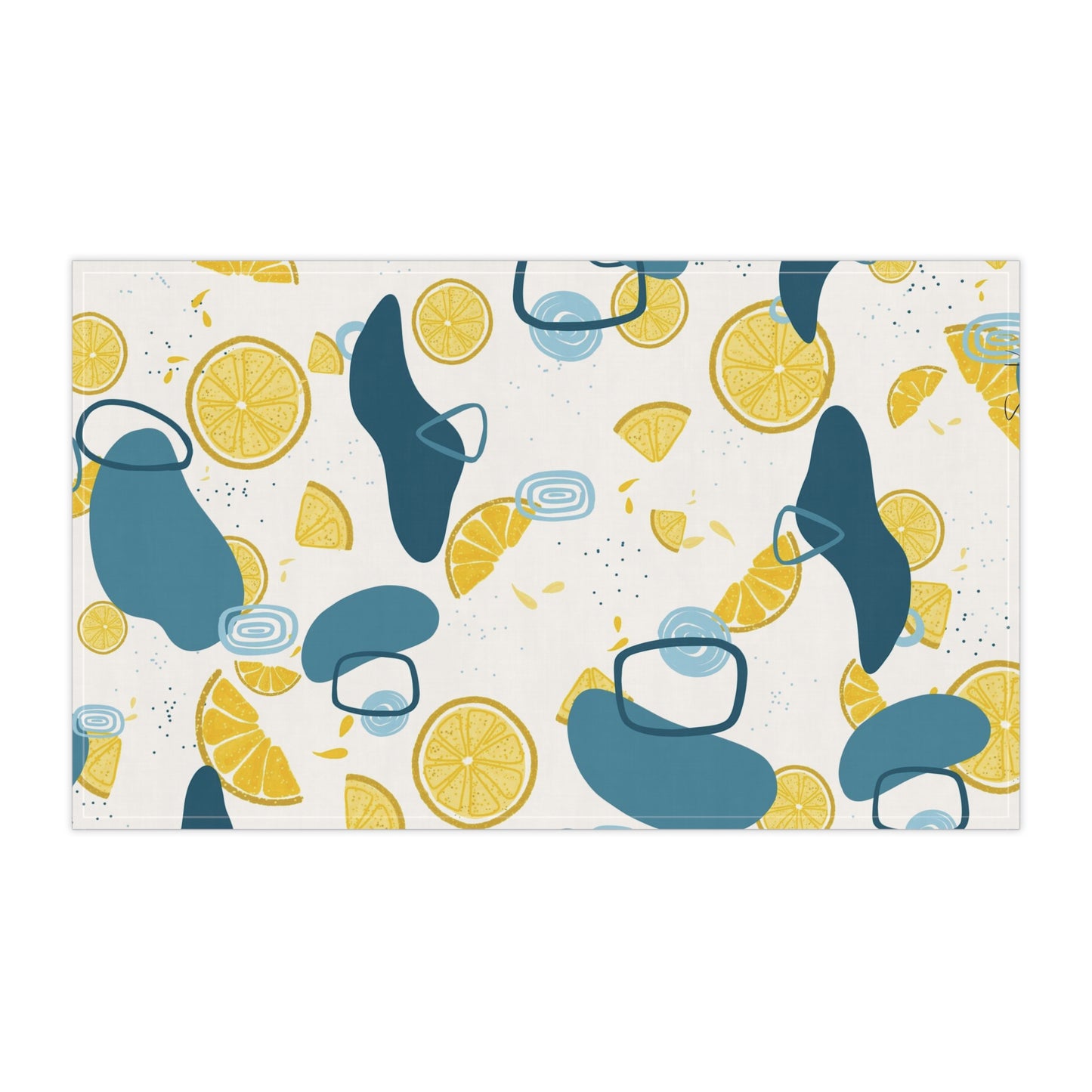 Lemon Teal Kitchen Towel