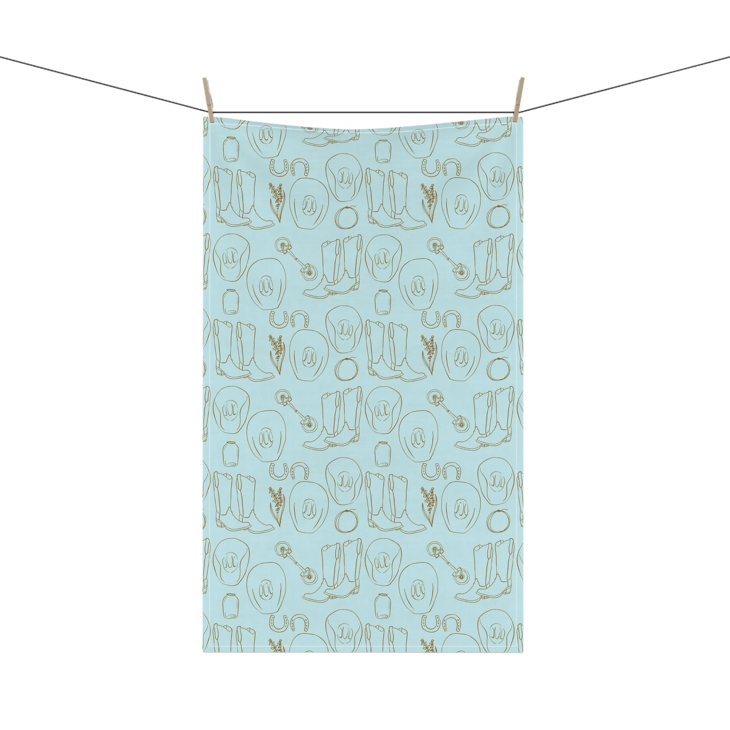 Country Western Robin’s Egg Kitchen Towel