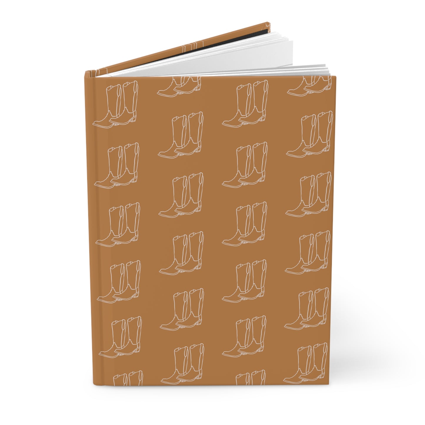 Brown and White Boots Hardcover Journal