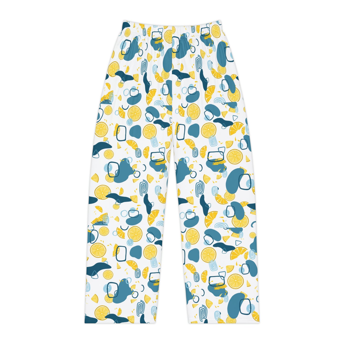 Lemon Teal Women's Pajama Pants (AOP)