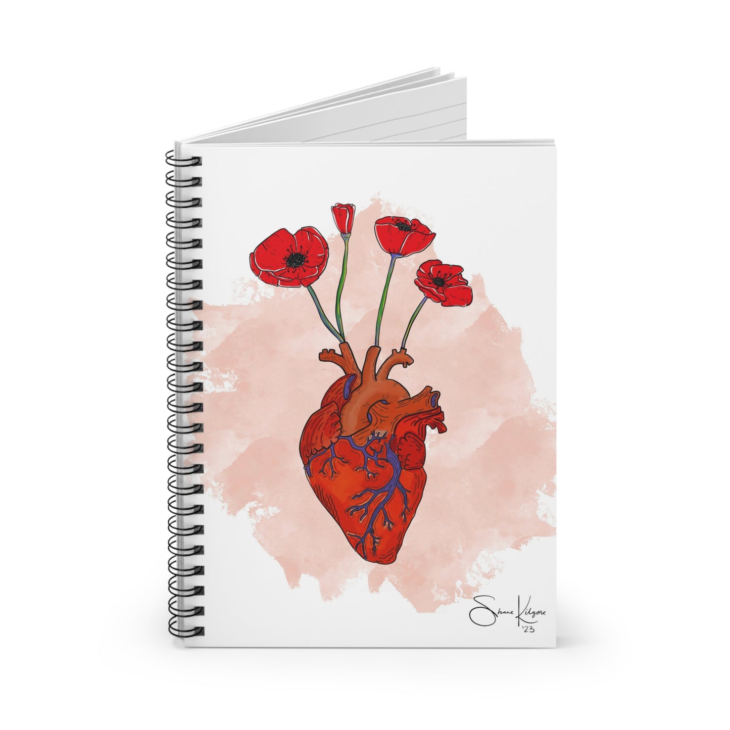 A Heart in Bloom Spiral Notebook - Ruled Line