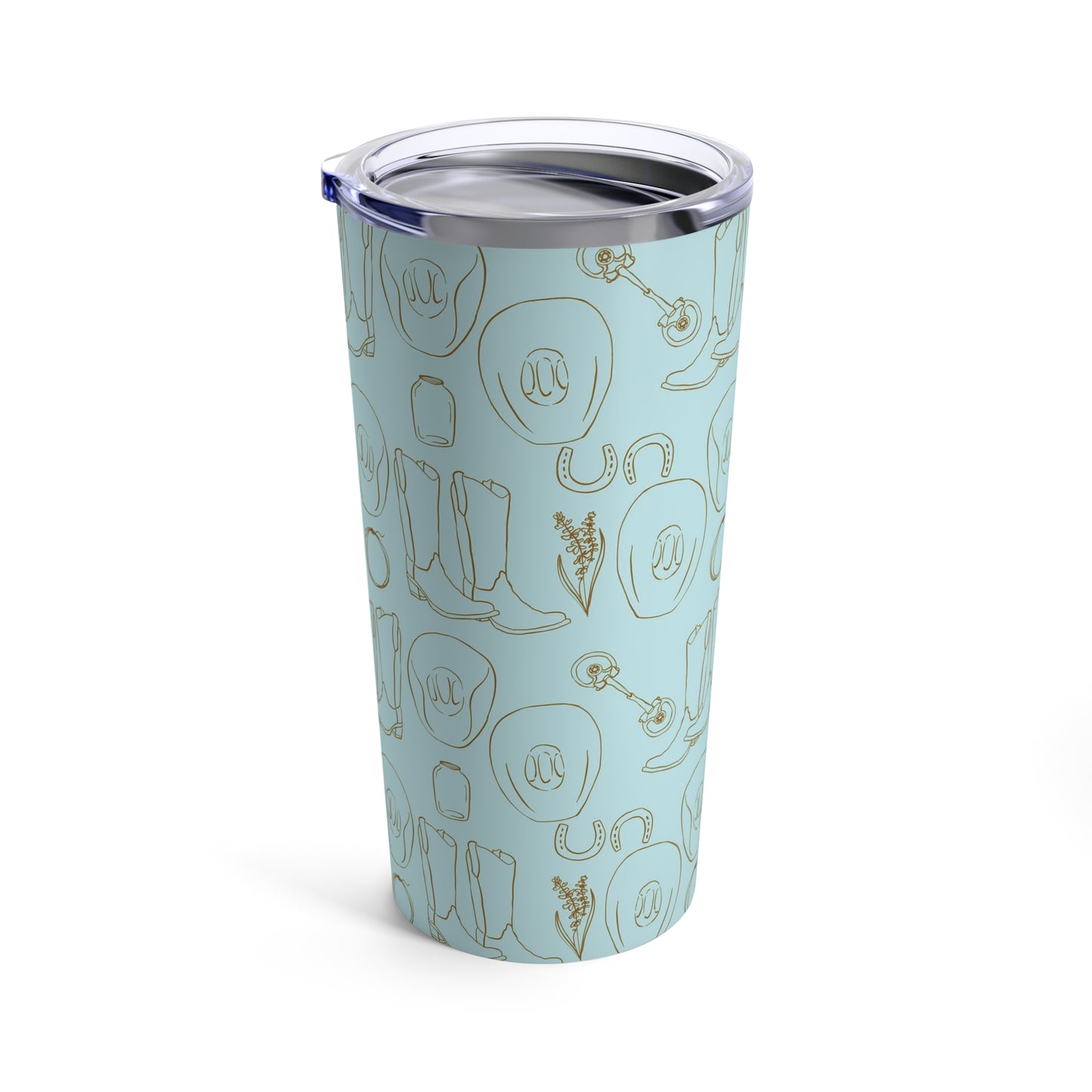 Country Western Robin’s Egg Tumbler 20oz