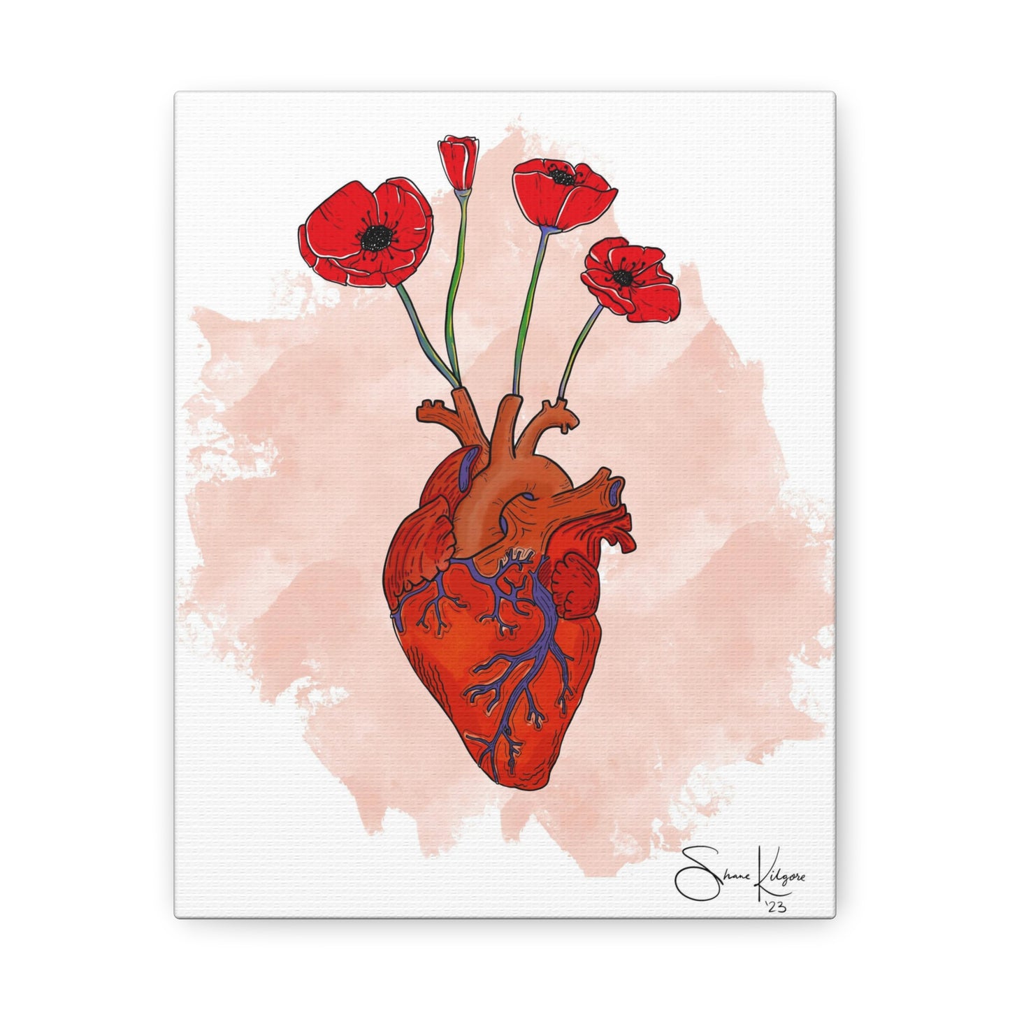 A Heart in Bloom Canvas