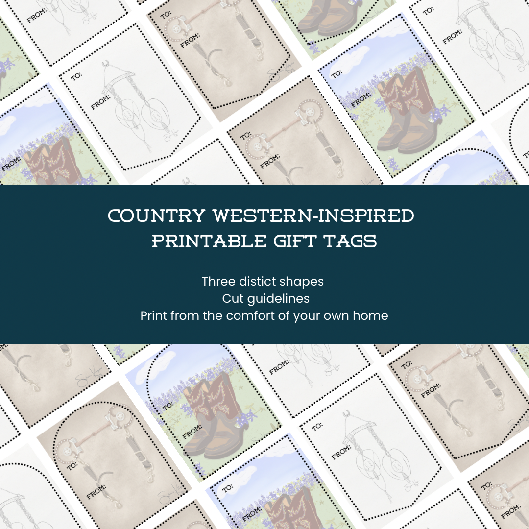 Printable Gift Tags - Country Western Art