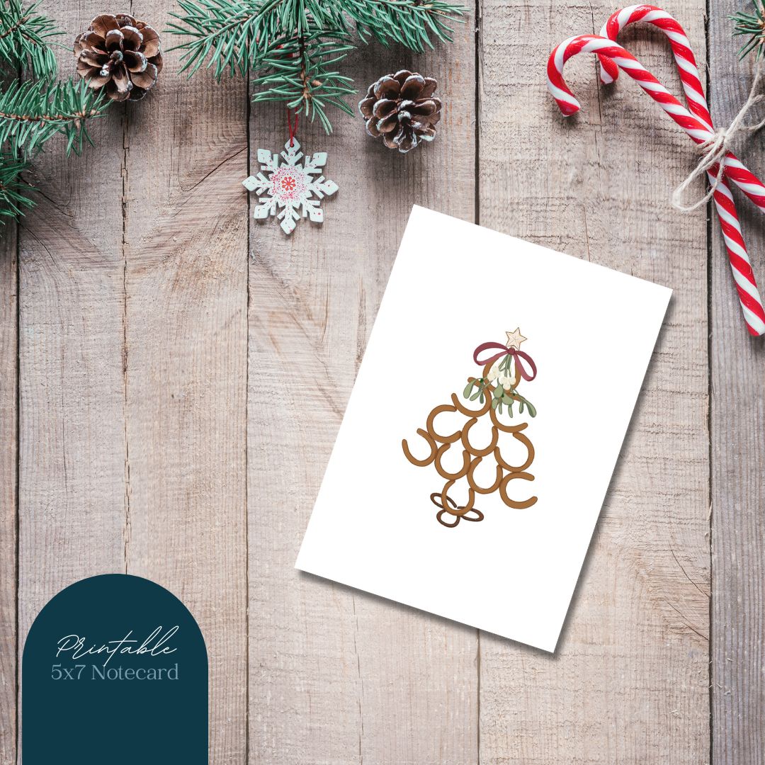 Printable Equestrian Christmas Card Bundle