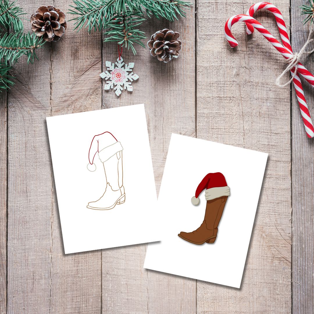 Printable Equestrian Christmas Card Bundle